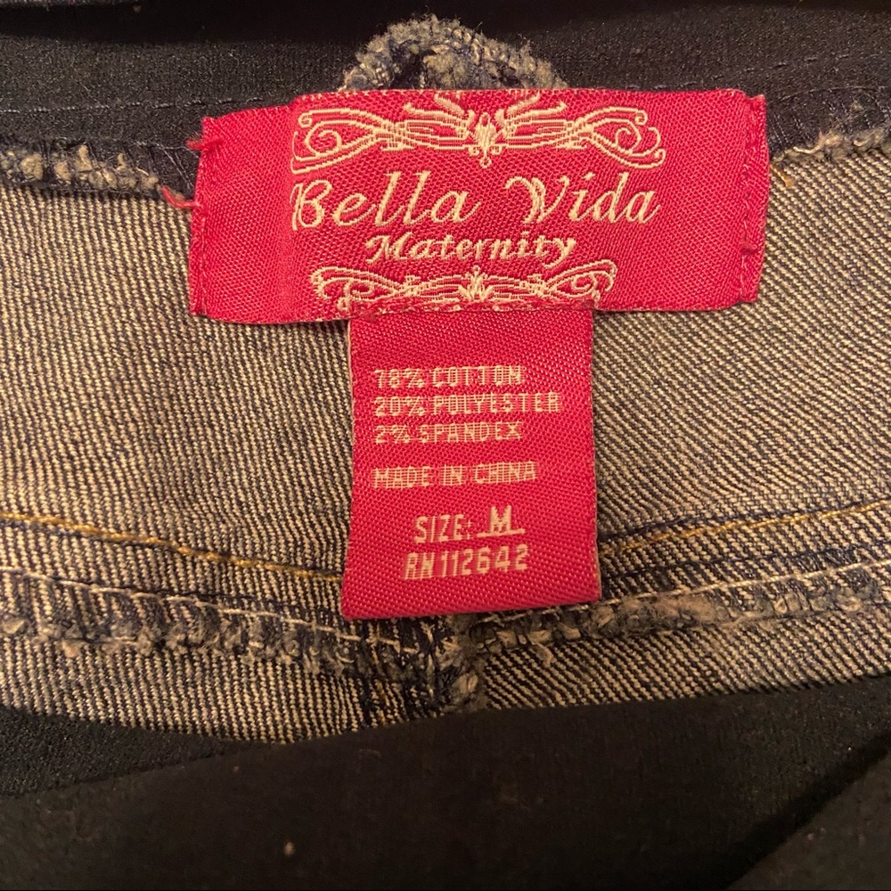 🤰💙 Bella Vita Maternity Denim Shorts – Comfy & Cute Mama Style 💙🤰 - Picture 8 of 10